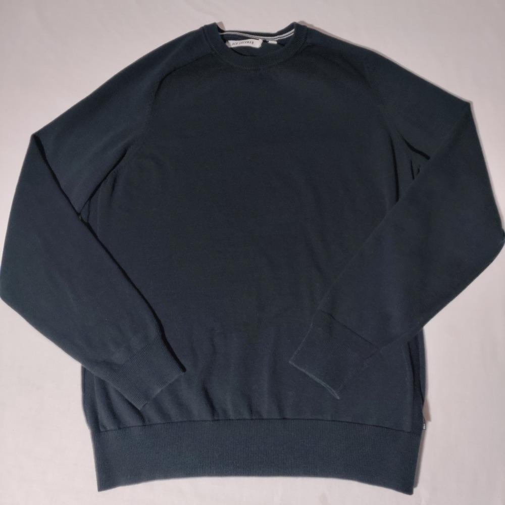 Ben Sherman Mens Black 100% Cotton Raglan Crewneck Sweater Size M